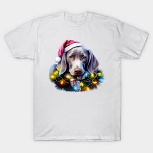 Lazy Weimaraner Dog at Christmas T-Shirt